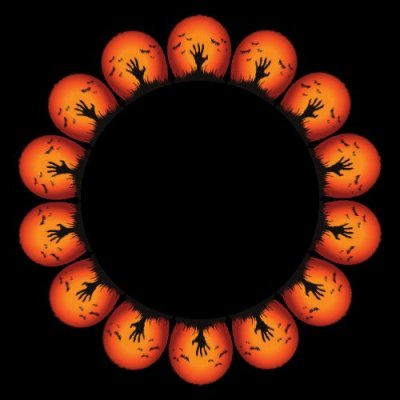 Zombie hand in the moon round preview