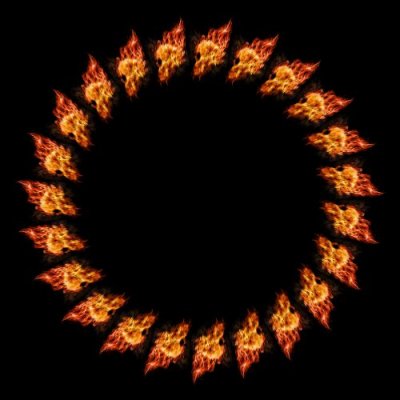 Fire skull round preview