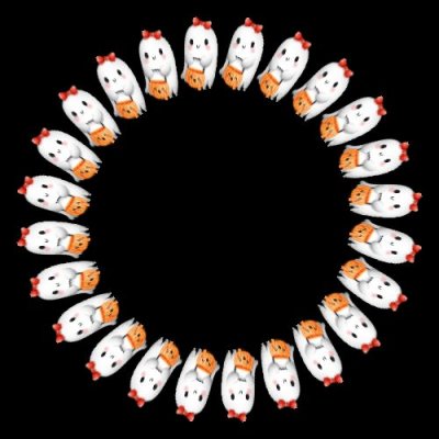 Cute ghost girl round preview