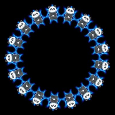 zen panda blue flame round preview