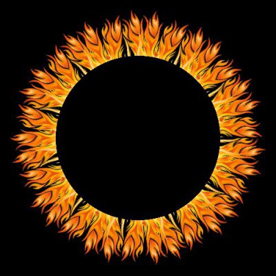 Flames Fire abstract round preview