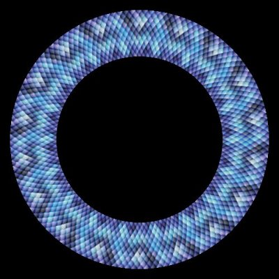 blue diamond pattern round preview