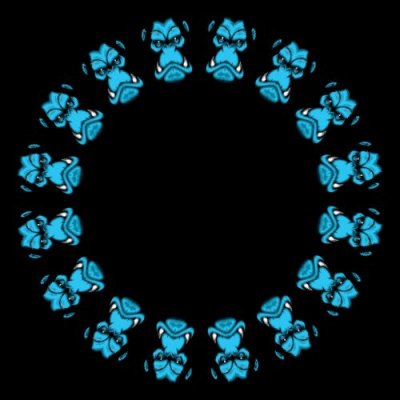 blue monkey round preview