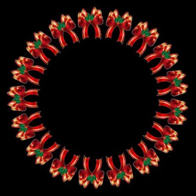 Christmas red and green bow round preview