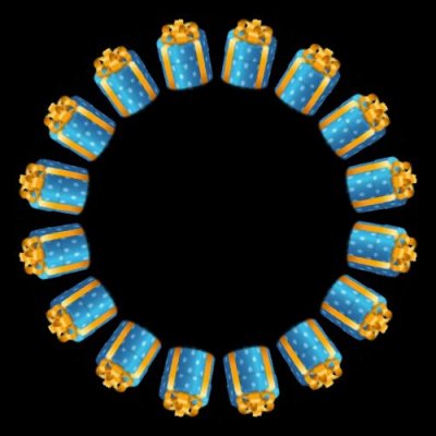 gift blue $ round preview