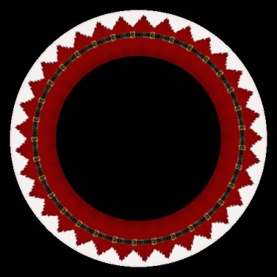 Santa pattern round preview