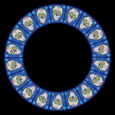 sugar skull 2 of 8 round preview