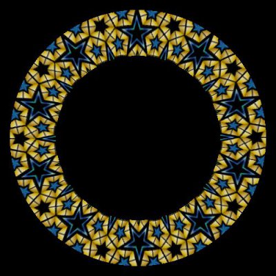 Pentagon & Stars YELLOW round preview