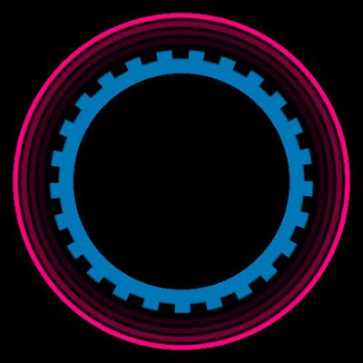 Gear pattern round preview