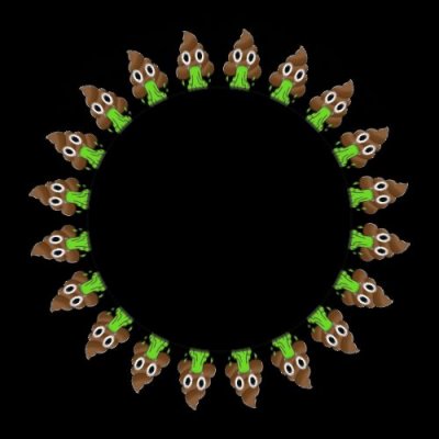 puking poop emoji round preview