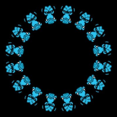 blue monkey grumpy round preview