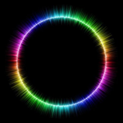 Rainbow soundwave round preview