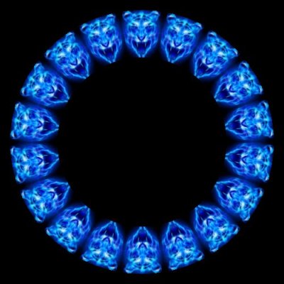 tiger blue round preview