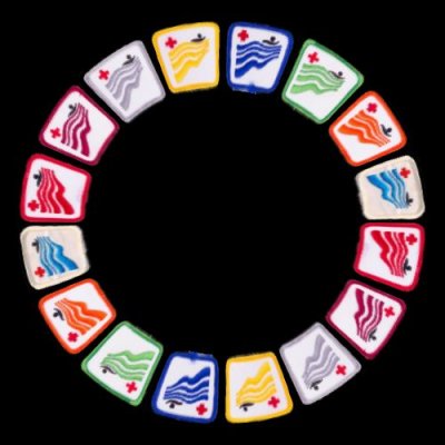 red cross swiming badges $ round preview