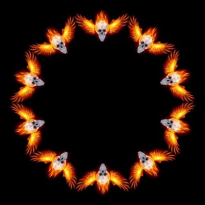 flame skull s round preview