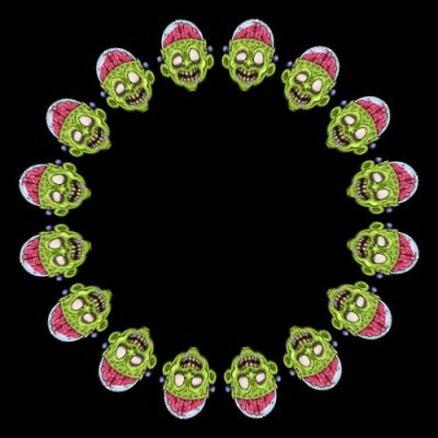 Zombie face round preview