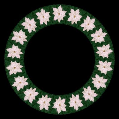 poinsettia white round preview