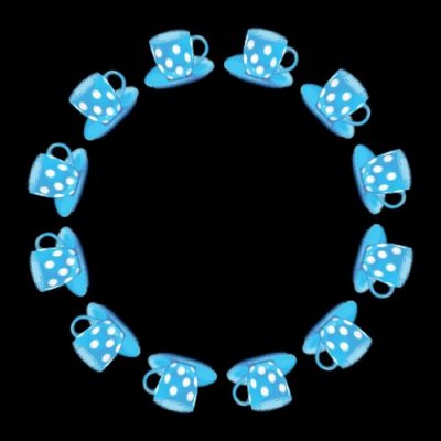 blue tea cup round preview