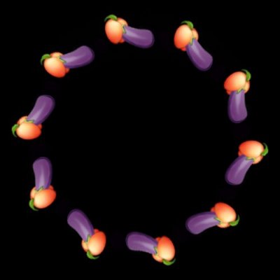 peach and eggplant 2 of 2 round preview