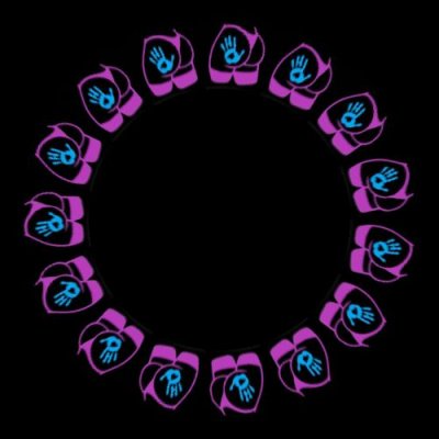 hand print round preview