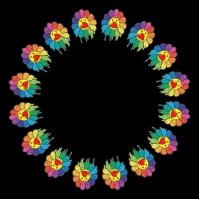 melting rainbow flower $ round preview