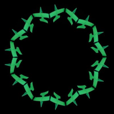 paper plane green (scale .65) round preview