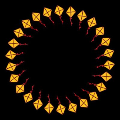 orange kite round preview