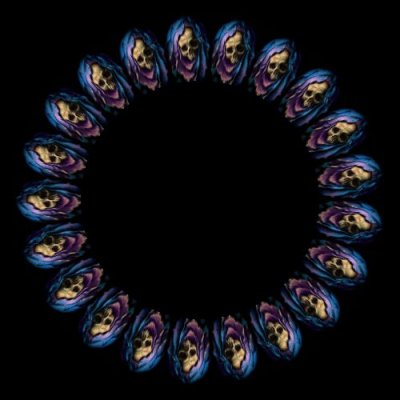 skull in a hood round preview