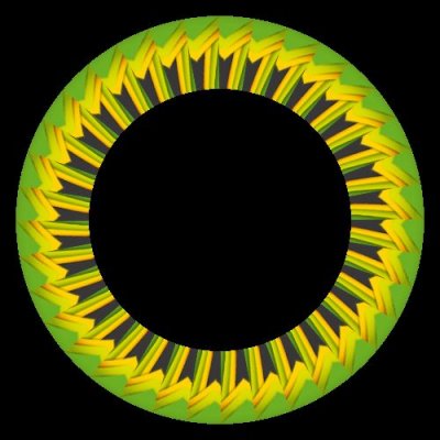 green yellow pattern, mirror it round preview