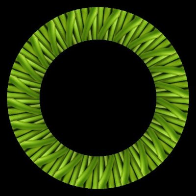 green celery mandala, mirror and flip round preview