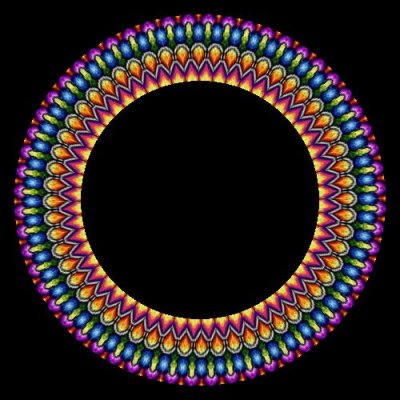 pixel rainbow geometric round preview