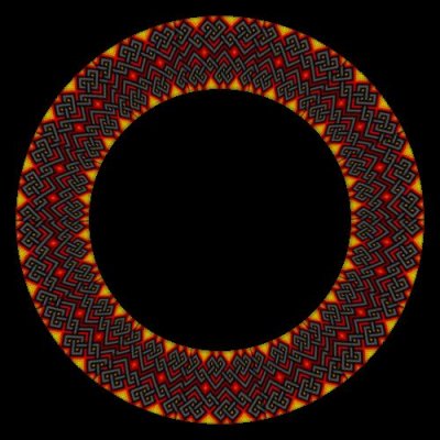 orange geo chain pixel round preview