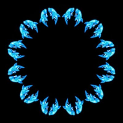 pixel dolphin 1 of 2 round preview