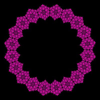 pink snowflake round preview