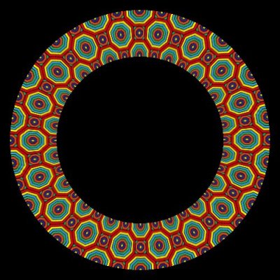 orange pattern round preview