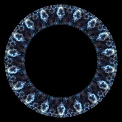 cyborg girl white blue round preview