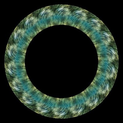 Realistic underwater photo with bright light rays round preview