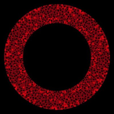 Simple red heart shape texture round preview