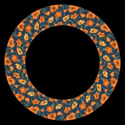 Vibrant California poppies round preview