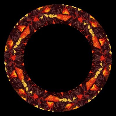 Volcano shooting lava fire. Earth and elements. round preview