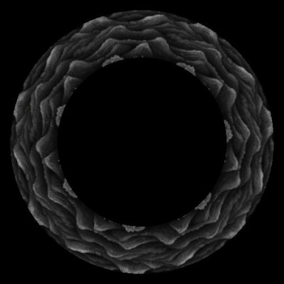 Water wave on a black background realistic detailed round preview