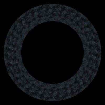 Water wave on a black background realistic detailed round preview