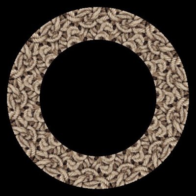 Rope knots fabric texture round preview