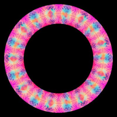 Beautiful shibori pattern muted neon colors round preview