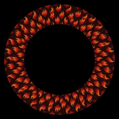 A dangerous burning fire simple texture round preview