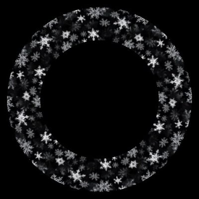 High contrast snowflakes photorealistic seamless pattern round preview