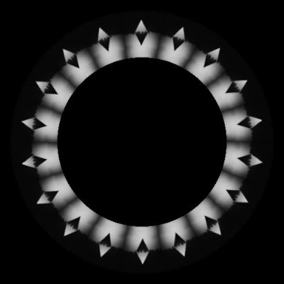 Black and white triangle round preview