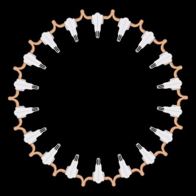 cow skull round preview