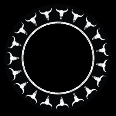 cow skull round preview