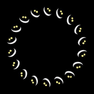 Cheshire Cat Cartoon Smile round preview